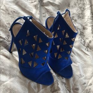Blue Open toe heels